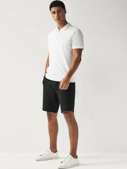 Next - Slim Fit (Slim Fit) - Short chino stretch Noir Clearance