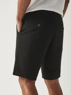 Next - Slim Fit (Slim Fit) - Short chino stretch Noir Clearance