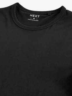 Next Noir - Slim Fit (Slim Fit) - T-shirts de superposition en coton 100 %, lot de 2 Discount