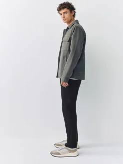 Next Noir - Slim Fit (Slim Fit) - Pantalons Chinos extensibles plissés avec taille élastique Outlet