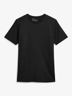 Next - Slim Fit (Slim Fit) - T-shirt Essential Col rond en coton Noir New