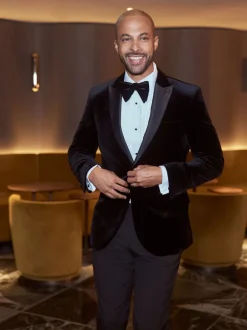 Next Noir - Slim Fit (Slim Fit) - Blazer Signature Pontoglio en velours italien Sale