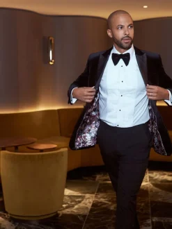 Next Noir - Slim Fit (Slim Fit) - Blazer Signature Pontoglio en velours italien Sale