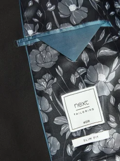 Next Noir - - Veste de costume à deux boutons Slim Fit (Slim Fit) Hot