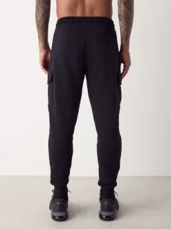 Next Noir - Slim Fit (Slim Fit) - Joggings Cargos Coupe ajustée lourds brossés Sale
