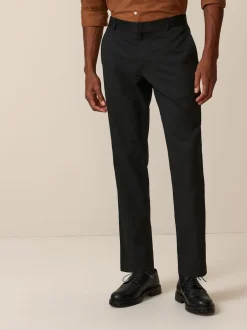 Next Noir - Slim Fit (Slim Fit) - Pantalon élégant uni sur le devant Online