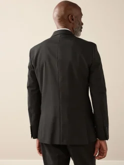 Next Noir - Slim Fit (Slim Fit) - Veste de costume Signature Nova Fides en 100% laine italienne