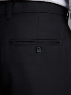 Next Noir - Slim Fit (Slim Fit) - Pantalons Signature en 100 % laine avec ceinture Motion Flex Clearance