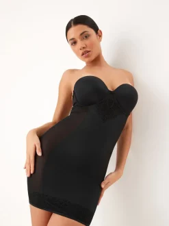 Next Noir - Slip Dentelle DD+ ferme à contrôle du ventre légèrement rembourré
