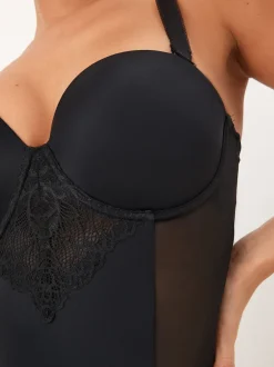 Next Noir - Slip Dentelle DD+ ferme à contrôle du ventre légèrement rembourré