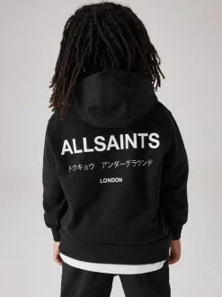 smALLSAINTS - Oversized Underground Pullover Sweat-shirt à capuche Noir New