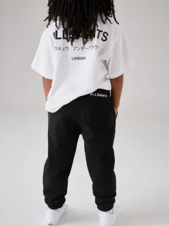 smALLSAINTS Noir - Pantalon de jogging Underground à poignets droits en 100% coton