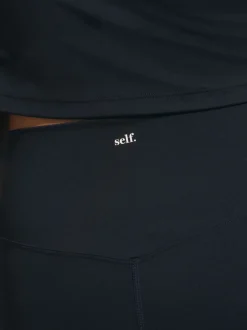 self. - soi-même. Legging taille haute Noir Discount