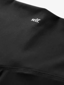self. - soi-même. Legging taille haute Noir Discount