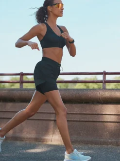 Next Noir - Soutien-gorge B-GG Active Sports Impact élevé Dry Tech zippé sur le devant Hot