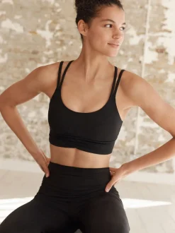 Next Noir - Soutien-gorge de sport à bretelles et dos à impact moyen New