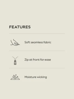 Next Noir - Soutiens-gorge de sport sans coutures zippé sur le devant à impact modéré Best