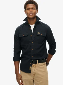Superdry Noir - Surchemise Trailsman coupe décontractée Discount