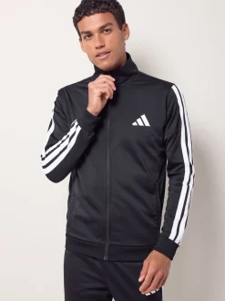 adidas - Survêtement Sportswear Basic 3 bandes en tricot Noir Discount