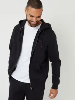 Threadbare - Sweat à capuche zippé Noir Outlet