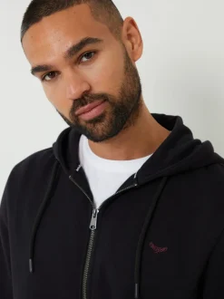 Threadbare - Sweat à capuche zippé Noir Outlet