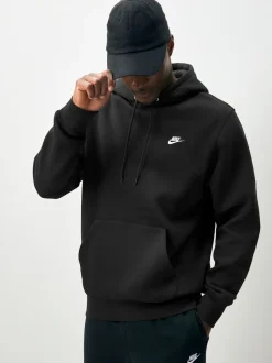 Nike - Sweat-shirt à capuche Club à enfiler Noir New