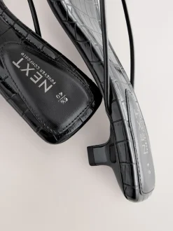 Next Noir - Talons bas à bout carré