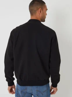 Threadbare Noir - bomber brossé en fausse laine Hot