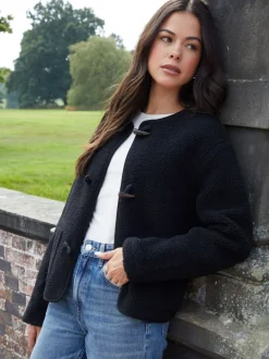 Threadbare Noir - Borg Veste en laine polaire Discount