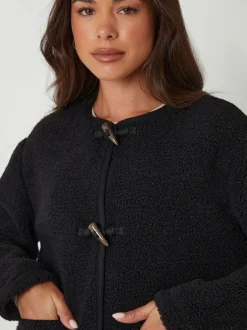 Threadbare Noir - Borg Veste en laine polaire Discount