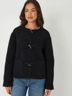 Threadbare Noir - Borg Veste en laine polaire Discount