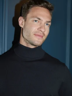 Threadbare Noir - Col roulé tricoté Pull Online