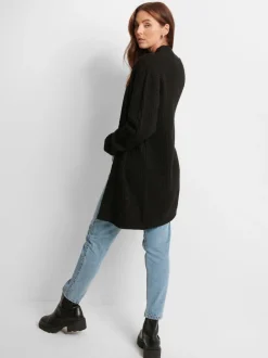 Threadbare - Ladies Rozanna Cable Detail Cardigan Noir Online