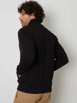 Threadbare - Sweat-shirt à col zippé Noir Clearance