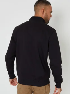 Threadbare Noir - Sweat-shirt zippé à quart de tour Hot