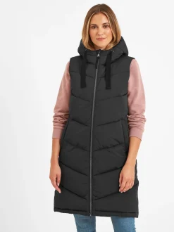Tog 24 Noir - Ranskill Long Padded À capuche Gilet Clearance