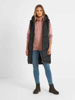 Tog 24 Noir - Ranskill Long Padded À capuche Gilet Clearance