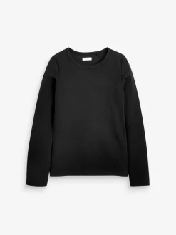 Next - Top côtelé à manches longues (3-16ans) Noir