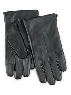 Totes Noir - Mens 3 Point Gants en cuir hydrofuge Smartouch Clearance