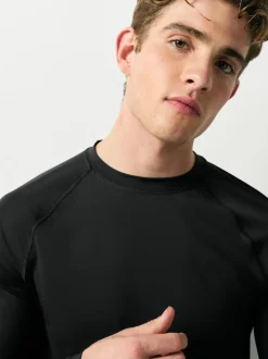 Next Noir - T-shirt à manches longues - Couche de base thermique active Clearance