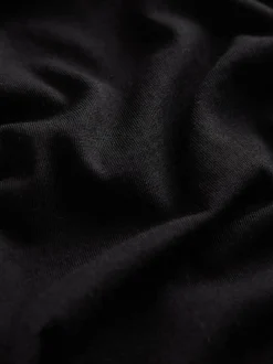 Next - T-shirt Col en V souple en coton modal Noir Discount