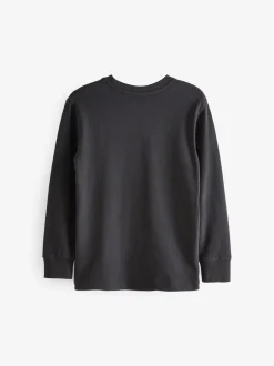 Next - T-shirt confortable à manches longues (3-16 ans) Noir Outlet