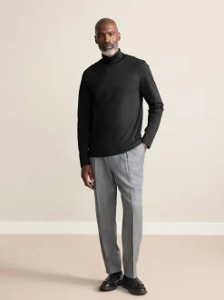 Next Noir - T-shirt en coton à manches longues et col roulé Signature SUPIMA® Hot