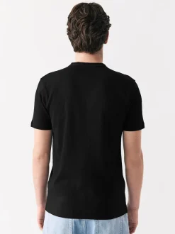 Next Noir - T-shirt ras du cou côtelé à manches courtes Hot