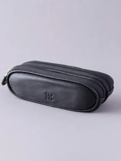 Lakeland Leather - Étui Lakeland en cuir à deux verres Noir Discount