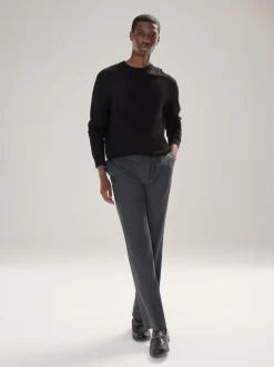 Next Noir - Uni - Pull col rond riche en coton coupe classique Online