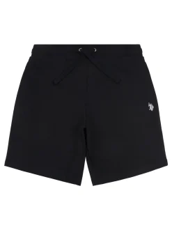 U.S. Polo Assn Noir - US Polo Assn Double Horsemen Sweat homme Shorts 100% coton Discount