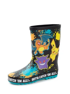 Vanilla Underground Noir - Kid Bottes en caoutchouc Pokemon enfant avec poignées Discount
