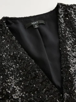 Next Noir - Veste à sequins Outlet