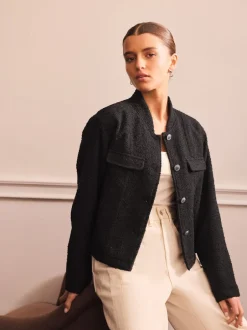 Next Noir - Veste bouclée